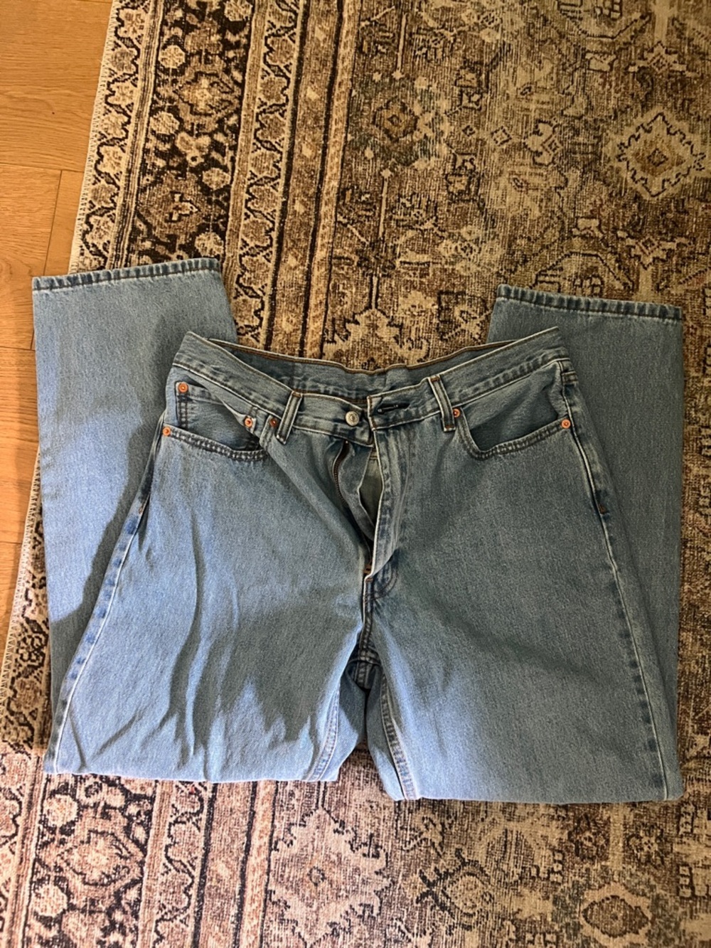 Relaxed Fit Light Blue Men’s Denim Jeans